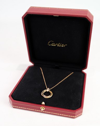Cartier "Trinity" Halskæde – 18 kt. Roséguld – 3-Tonet Vedhæng – Brillantslebne 
Diamanter
