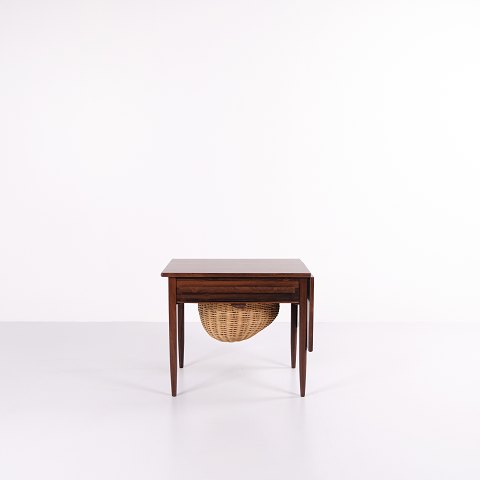 Foldable Sewing Table With Drawer - Rosewood - Johannes Andersen - Silkeborg Furniture Factory - 1960sGreat condition