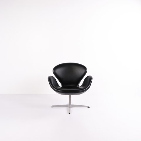 Swan Chair – Arne Jacobsen – Black Elegance Leather – Fritz Hansen – 2002Great condition