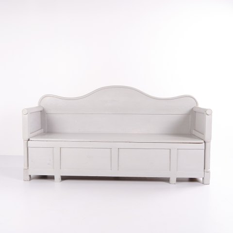 Antique Swedish Bench – Grey Painted – Storage – 20th CenturyGreat condition