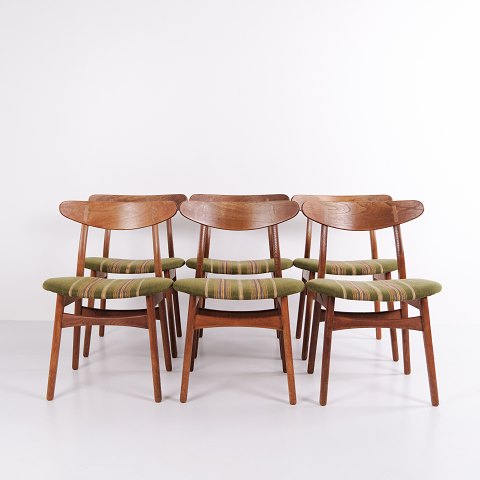 Set of 6 Dining Chairs – Hans J. Wegner – Model CH30 – Teak & Oak – 1950sGreat condition