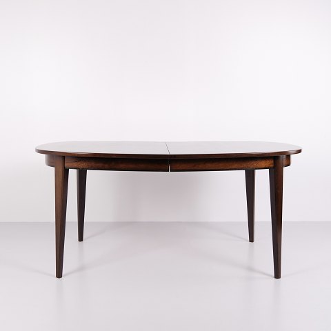 Oval Dining Table With Extension Leaves – Model 55 – Rosewood – Gunni Omann – Omann Jun. Møbelfabrik – 1960s