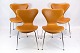 A set of 4 Seven chairs, model 3107, designed by Arne Jacobsen and manufactured 
by Fritz Hansen.
specifications
