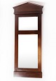 Tall mirror of mahogany, in great antique condition. 
