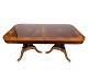 Dining Table With Intarsia – Mahogany & Birch – Brass Feet – 2 Extension Leaves 
– Year 1900
Great condition

