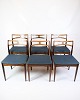 Set of 6 Dining Chairs - Model 94 - Rosewood & Blue Fabric - Johannes Andersen - 
Chr. Linneberg Furniture Factory - 1960s
Good condition
