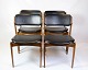 Set of Four Dining Chairs - Model OD 49 - Rosewood and Black Leather - Erik Buch 
- O.D Furniture - 1950s
Great condition
