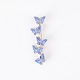 Brooch – Blue Enamel Butterflies – Volmer Bahner – Sterling Silver 925S – 1960s–1980s