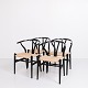 Set of Four Wishbone-Chairs - Model Ch24 - Soft Black - Hans J. Wegner - Carl 
Hansen & Son
