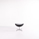 Egg Stool – Arne Jacobsen – Fritz Hansen – Black Elegance Leather – 2006Great condition