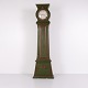 Bornholm Longcase Clock – “Frøken” Model – Hand-Painted With Carved Details – Green & Red Paint – 1860s