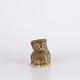 Figurine Chat Knud Basse en Céramique Émaillée Brune, Design Danois, Années 1960