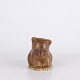 Figurine Ours Knud Basse en Céramique Émaillée Brun Clair, Design Danois, Années 1960