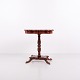Table d’Appoint Ancienne en Acajou avec Pied Colonne Tourné et Plateau Mouluré, XIXe Siècle