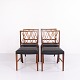 Suite de 4 chaises de salle à manger en palissandre par Ole Wanscher pour A.J. Iversen, années 1940