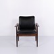 Fauteuil Diplomat 209 en Palissandre et Cuir Noir par Finn Juhl pour France & Son