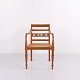 Fauteuil ancien de style Empire et Biedermeier avec cannage des années 1940