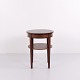 Table d’appoint ronde en acajou avec tablette inférieure, travail d’ébénisterie danoise des années 1920