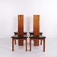 Ensemble de quatre chaises de salle à manger Iris en cuir noir par Bob van den Berghe pour Tranekær Møbelfabrik, années 1980/90