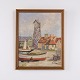 Peinture sur Toile Représentant le Port de Dragør par B. Tandberg