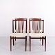 Suite de 4 Chaises de Salle à Manger en Palissandre et Tissu Clair par Henning Sørensen 1968