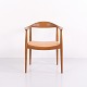 The Chair Modèle JH503 en Chêne et Cuir Naturel Tanné Végétal par Hans J. Wegner pour Johannes Hansen Années 1960