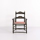 Chaise Paysanne Norvégienne Ancienne Peinte Datée 1872