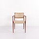 Fauteuil Modèle 62 en Palissandre et Cuir Clair Elegance par N.O. Møller pour J.L. Møllers Møbelfabrik 1962