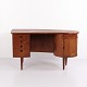 Bureau Kidney Modèle 54 en Teck avec Bar par Kai Kristiansen pour Feldballes Møbelfabrik Années 1960