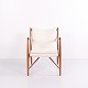 Fauteuil Finn Juhl en Noyer avec Tissu Clair de 1952