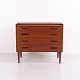 Commode Danoise en Teck avec Coiffeuse Cachée et Miroir Années 1960
