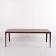 Table Basse Rectangulaire en Palissandre avec Pieds Ronds Fuselés Design Danois Années 1960