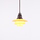 Suspension PH 2/2 avec Abat-Jour Peints en Jaune par Poul Henningsen pour Louis Poulsen Années 1930