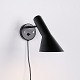 Applique murale Arne Jacobsen modèle V3 en métal laqué noir pour Louis Poulsen