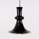 Suspension Etude en Verre Noir par Michael Bang pour Holmegaard Années 1970