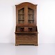 Secrétaire en Chêne avec Vitrine Supérieure et Garnitures en Laiton de Style Baroque, vers 1880