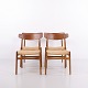 Chaises de Salle à Manger CH23 avec Dossier en Teck et Assise Tressée par Hans J. Wegner pour Carl Hansen & Søn, Années 1960