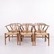 Chaises de Salle à Manger CH24 en Chêne avec Assises Tressées par Hans J. Wegner pour Carl Hansen & Søn, Années 1950