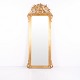 Grand Miroir Ancien Français Louis XV Rococo en Bois Doré du XIXe Siècle