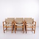 Ensemble de Chaises de Salle à Manger J102 en Chêne Massif et Toile Claire par Ditte et Adrian Heath pour FDB Møbler
